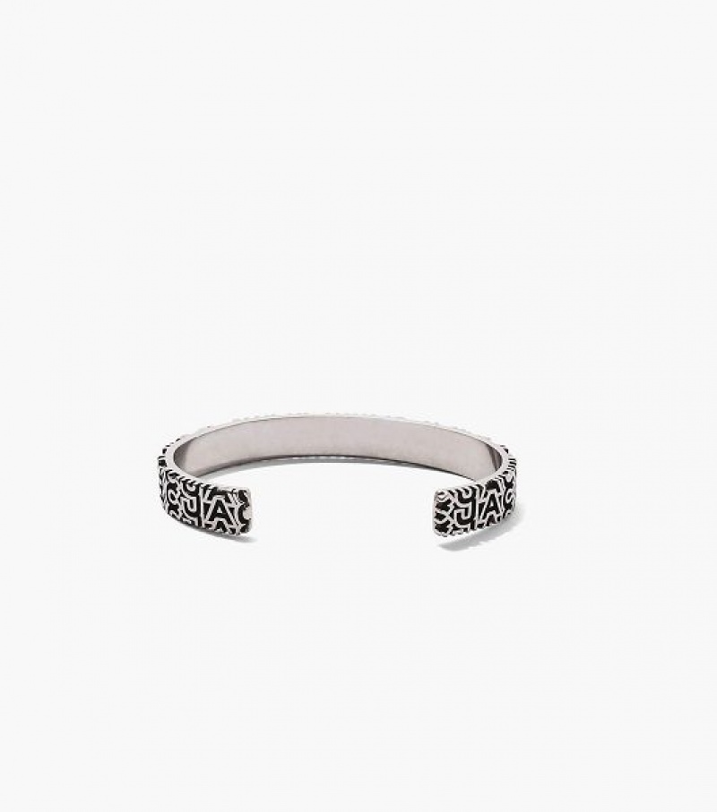 Silver Women's Marc Jacobs The Monogram Engraved Bracelets | 30276NIGA