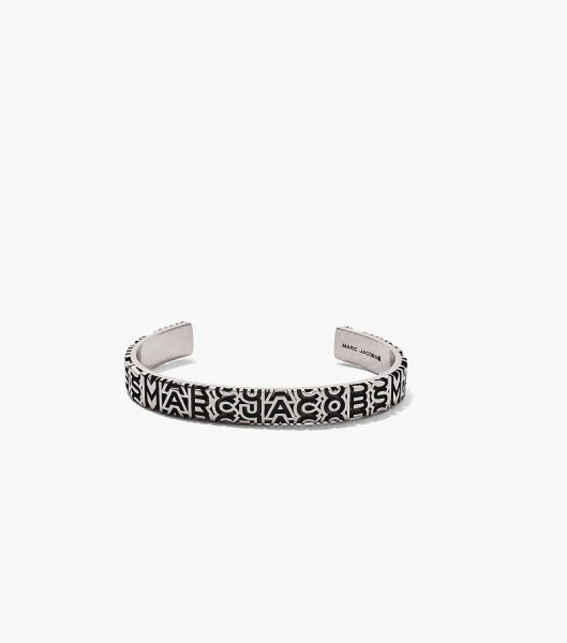 Silver Women\'s Marc Jacobs The Monogram Engraved Bracelets | 30276NIGA