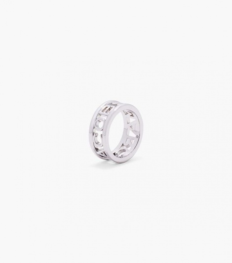 Silver Women's Marc Jacobs The Monogram Ring | 53608NCER