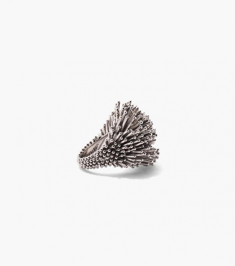 Silver Women\'s Marc Jacobs The Seaburst Ring | 01346ZYOF