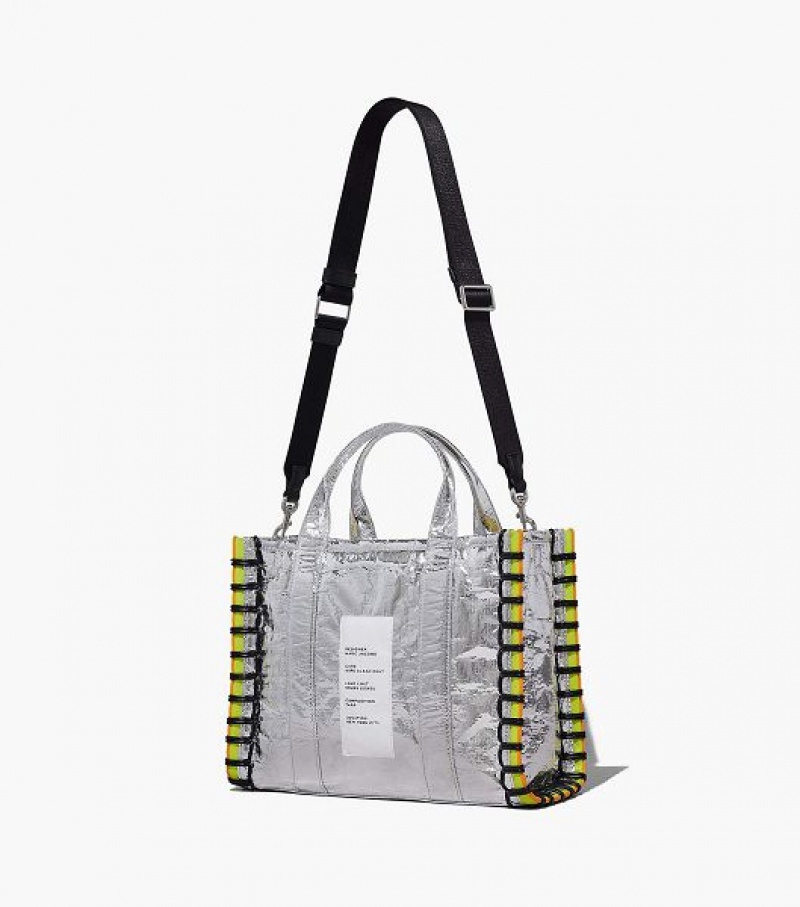 Silver Women's Marc Jacobs The Tarp Medium Tote Bags | 38409SRDP