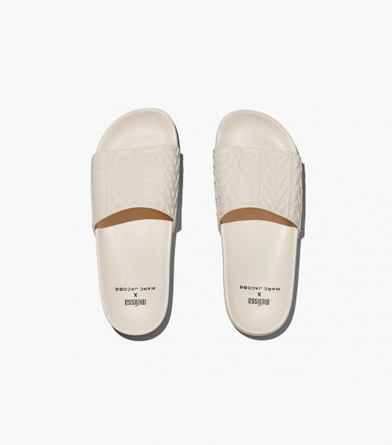 White Women's Marc Jacobs Melissa x Marc Jacobs Slides | 75361SIMZ