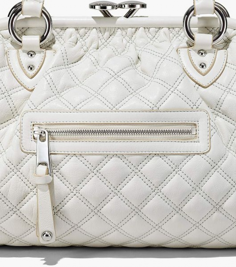 White Women's Marc Jacobs Re-Edition Quilted Leather Shoulder Bags | 59027DPHQ