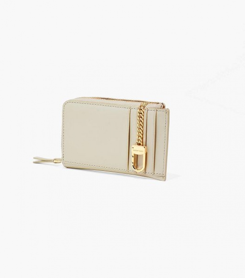 White Women's Marc Jacobs The J Marc Top Zip Multi Wallets | 16409MPVI