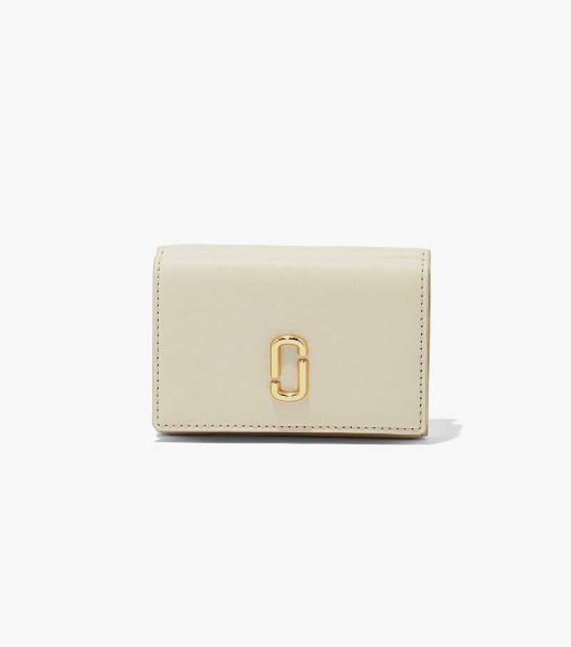 White Women\'s Marc Jacobs The J Marc Trifold Wallets | 42806TZHI