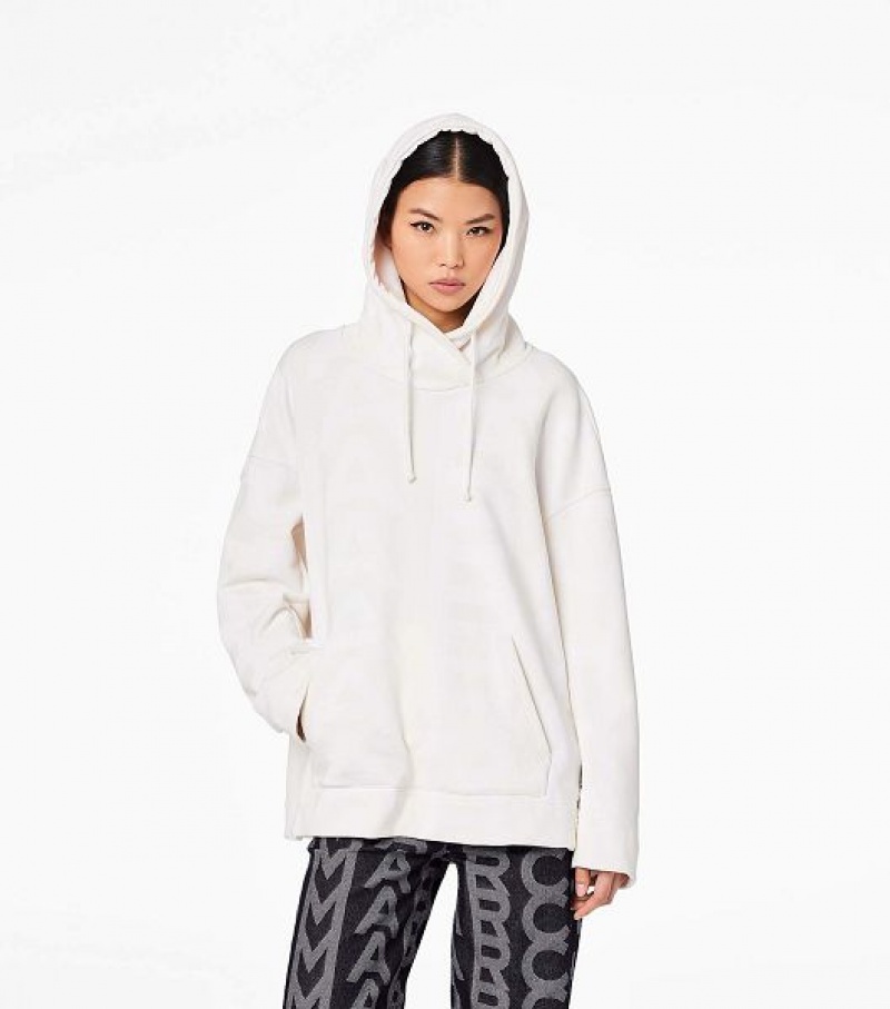 White Women's Marc Jacobs The Monogram Oversized Hoodie | 75419EFMI