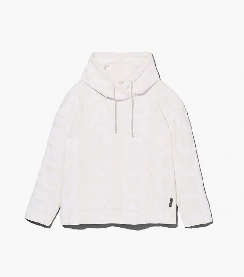 White Women\'s Marc Jacobs The Monogram Oversized Hoodie | 75419EFMI