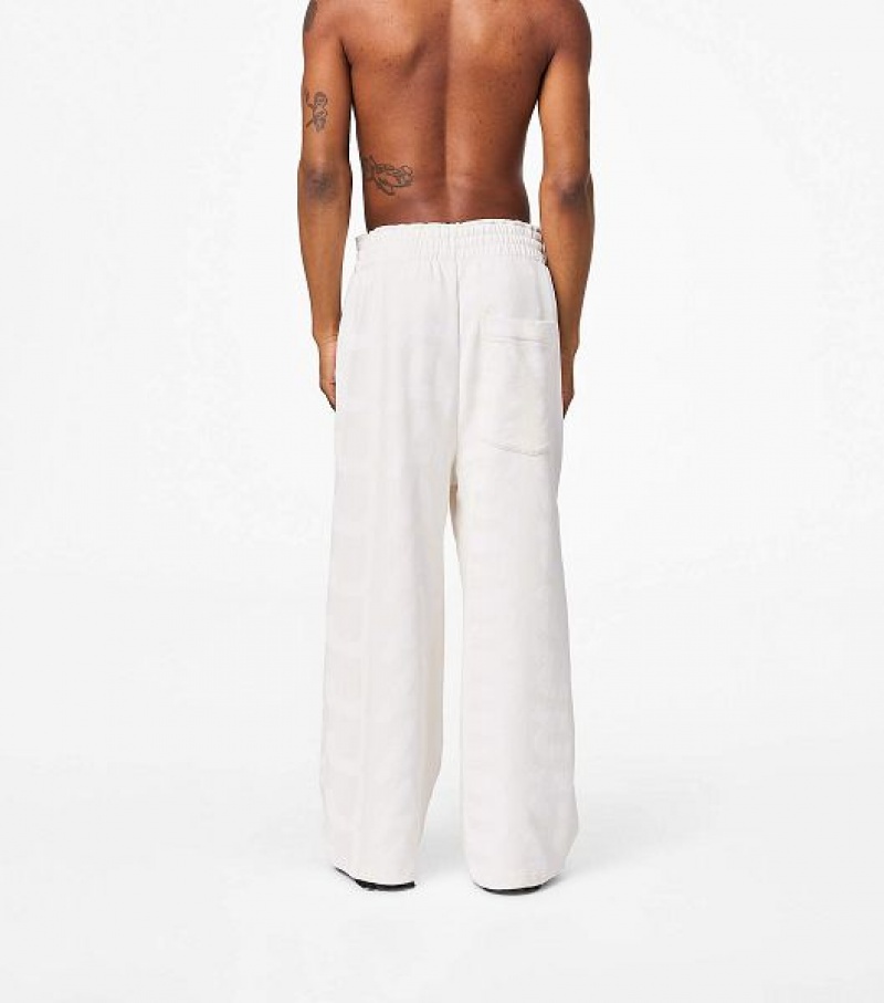 White Women's Marc Jacobs The Monogram Oversized Sweats Pants | 28035EMLW