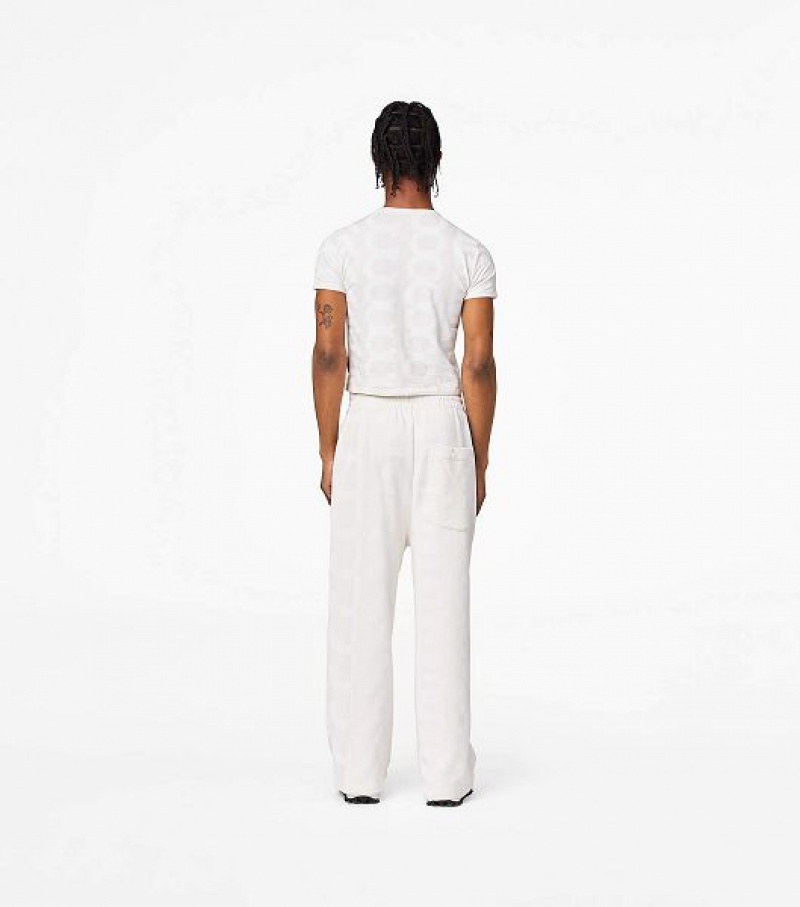 White Women's Marc Jacobs The Monogram Oversized Sweats Pants | 28035EMLW