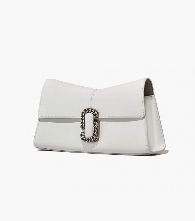 White Women's Marc Jacobs The St. Marc Convertible Clutch Bags | 47625DIUW