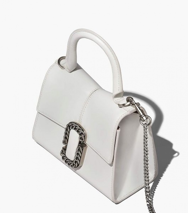 White Women's Marc Jacobs The St. Marc Mini Top Handbag | 85072UBJX