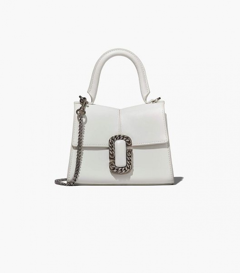 White Women\'s Marc Jacobs The St. Marc Mini Top Handbag | 85072UBJX