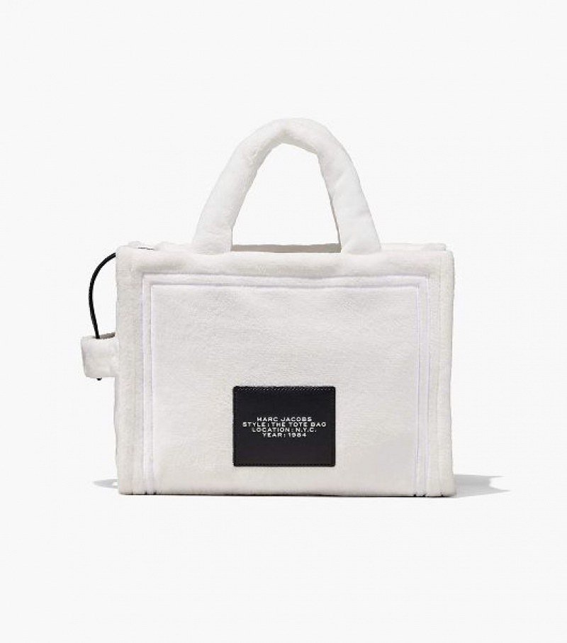 White Women's Marc Jacobs The Terry Medium Tote Bags | 47508BXCU