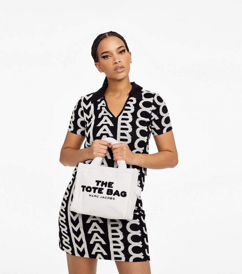 White Women's Marc Jacobs The Terry Small Tote Bags | 26410RGMB